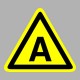 Figyelmeztető matricák, táblák, jelek, piktogramok - Piktogramok - "A" Tűzveszélyességi fokozat