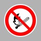 Tiltó matricák, táblák, jelek, piktogramok, - Piktogramok - Nyílt láng használata tilos!
