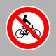 Tiltó matricák, táblák, jelek, piktogramok, - Piktogramok - Kerékpárral behajtani tilos!