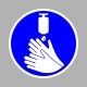 Rendelkező matricák, táblák, jelek, piktogramok, - Piktogramok - Fertőtlenítő kézmosás kötelező!
