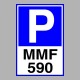 Figyelmeztető és tiltó matricák, táblák, - Parkolási táblák - Parkoló (Rendszámmal)