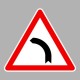 KRESZ tábla, Közúti jelzőtábla - "A" Veszélyt jelző táblák - Veszélyes útkanyarulat balra