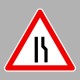 KRESZ tábla, Közúti jelzőtábla - "A" Veszélyt jelző táblák - Útszűkület jobb oldalon