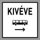 KRESZ tábla, Közúti jelzőtábla - "H" Kiegészítő jelzőtáblák - Keresztirányban Autóbuszforgalom Balról