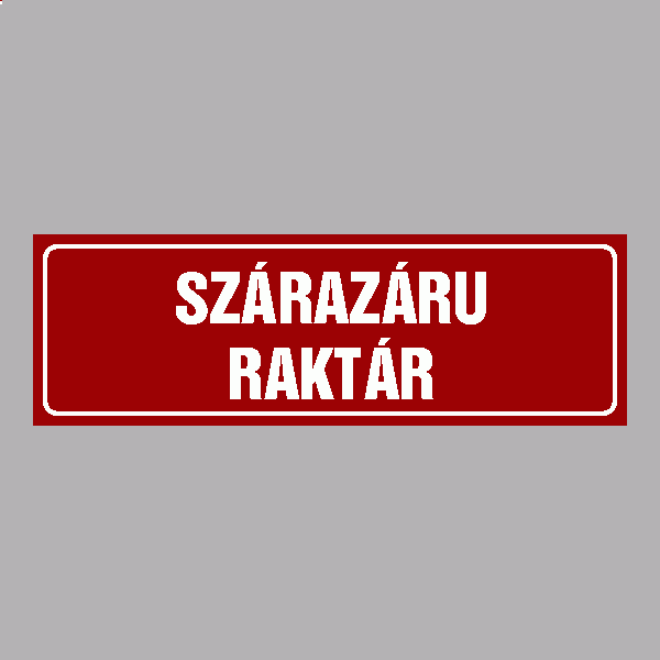 SZÁRAZÁRU RAKTÁR