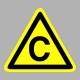Figyelmeztető matricák, táblák, jelek, piktogramok - Piktogramok - "C" Tűzveszélyességi fokozat