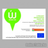 Uniós Projekt táblák - Új Széchenyi Terv (ÚSZT) - C típusú (A/2 méretű, Fekvő)