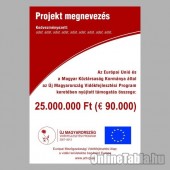 Uniós Projekt táblák - Új Magyarország Vidékfejlesztési Program (ÚMVP) - Kis projekttábla NEM Infrastrukturális beruházások eset