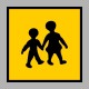 Figyelmeztető és tiltó matricák, táblák, - Veszélyre figyelmeztető táblák - Gyermekszállítás