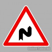 KRESZ tábla, Közúti jelzőtábla - "A" Veszélyt jelző táblák - Egymás utáni veszélyes útkanyarulatok jobbra