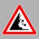 KRESZ tábla, Közúti jelzőtábla - "A" Veszélyt jelző táblák - Kőomlás balról