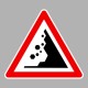 KRESZ tábla, Közúti jelzőtábla - "A" Veszélyt jelző táblák - Kőomlás jobbról