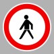 Gyalogos közlekedése tilos