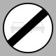 KRESZ tábla, Közúti jelzőtábla - "C" Tilalmi jelzőtáblák - Előzési tilalom vége