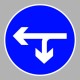 KRESZ tábla, Közúti jelzőtábla - "D" Utasítást adó jelzőtáblák - Kötelező haladási irány (balra és megfordulás)