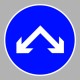 KRESZ tábla, Közúti jelzőtábla - "D" Utasítást adó jelzőtáblák - Kikerülési irány (balra és jobbra)