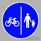 KRESZ tábla, Közúti jelzőtábla - "D" Utasítást adó jelzőtáblák - Gyalog- és kerékpárút (osztott, a gyalogos jobbról)